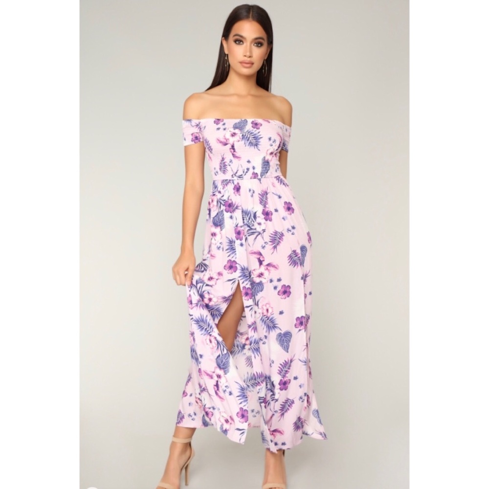 Floral pink Maxi dress